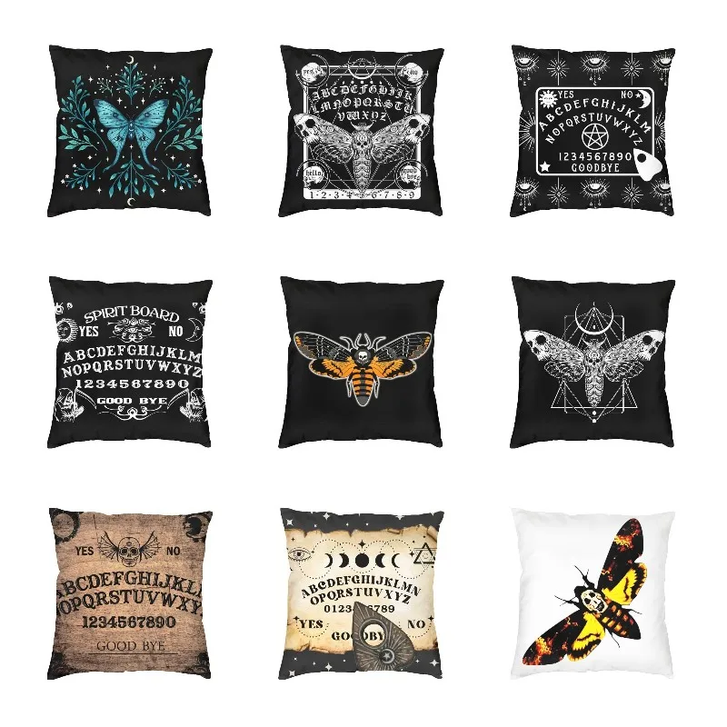 

Mystical Moon Moth Pillow Covers Bedroom Decoration Modern Gothic Witch Occult Witchcraft Cushions for Sofa Square Pillowcase