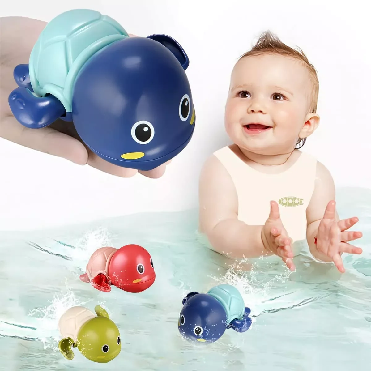 

Baby Bath Toys Children New Baby Bath Swimming Bath Toy Cute Turtle Clockwork Bath Toys Brinquedos Infantil игрушки для детей