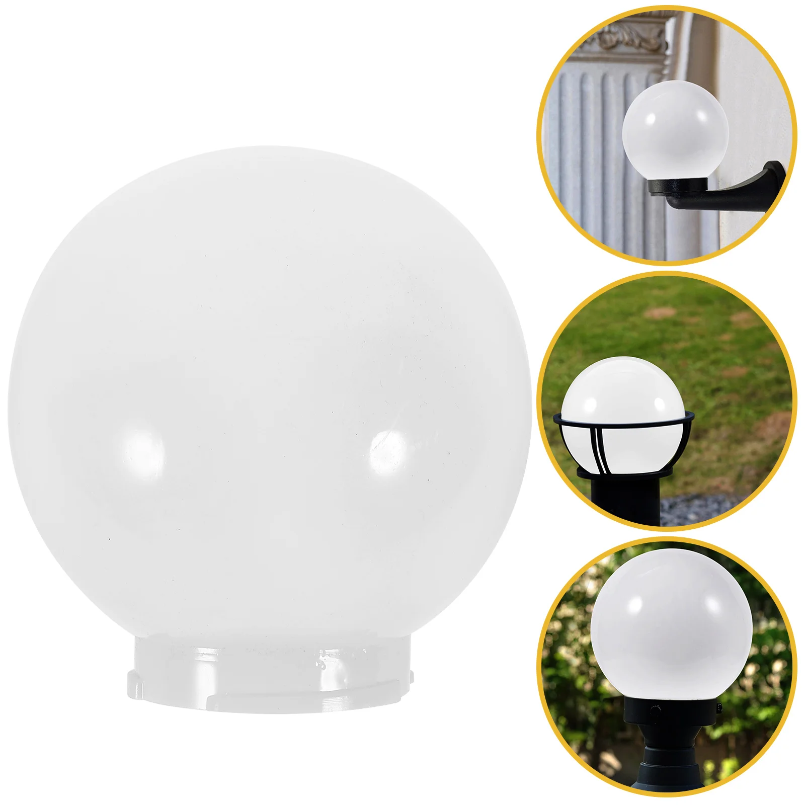 

Outdoor Lamp Shade Ball Lampshade Street Cover Pillar Acrylic Wall Globe Replacement Patio