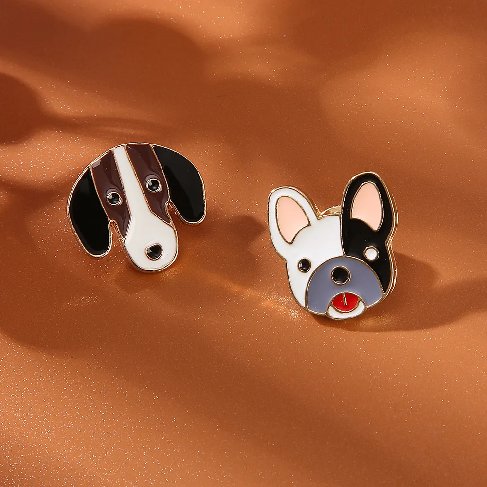 

Эмалированная заколка в виде маленькой собаки, значки на отворот, ювелирные изделия, подарок, забавная Милая модная детская одежда для друзей, женщин и мужчин