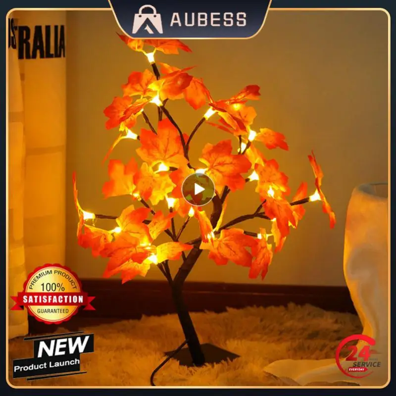 

USB Battery Operated LED Maple Tree Night Light Fairy Lights Home Bedroom Bedside Table Decoration Maple Leaf Lamp Night Lamp