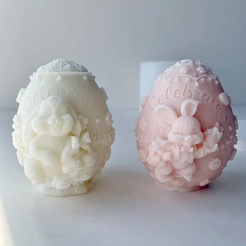 

3D тиснение вертикальные уши кролик яйцо Ssilicone форма Пасха Милая фотобумага принадлежности ручной работы для мыла домашний декор