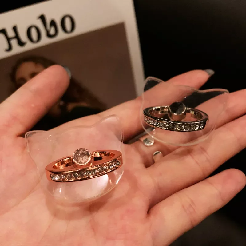 

Transparent Mobile Phone holder Ring Universal Cat Bear Star support Finger Ring Holder Stand celular for iPhone