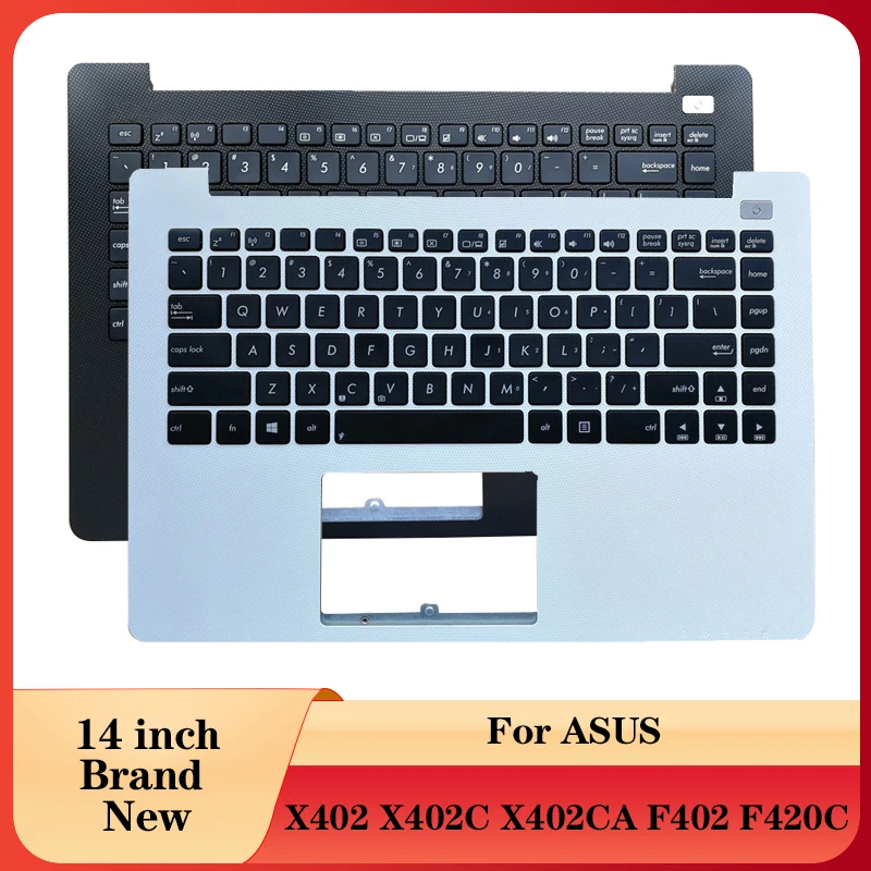 

NEW Laptop For ASUS X402 X402C X402CA F402 F420C White Black Palmrest Upper Case With keyboard