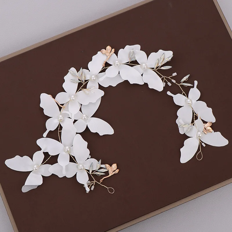 

Butterfly handmade wedding bridal headband headdress accessories bridesmaid wreath