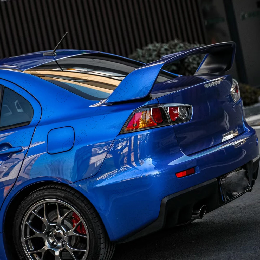 Фото Для Mitsubishi LANCER EVO черный спойлер 2008-2015 ABS материал грунтовка цвет автомобиля хвостовое крыло украшение задний багажник спойлеры крыло №5