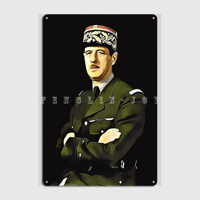 Обычный де-Голль металлический знак настенная фотография создайте настенную