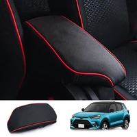 car center console lid armrest box leather protective cover cushion pad for toyota raize 2020 2022