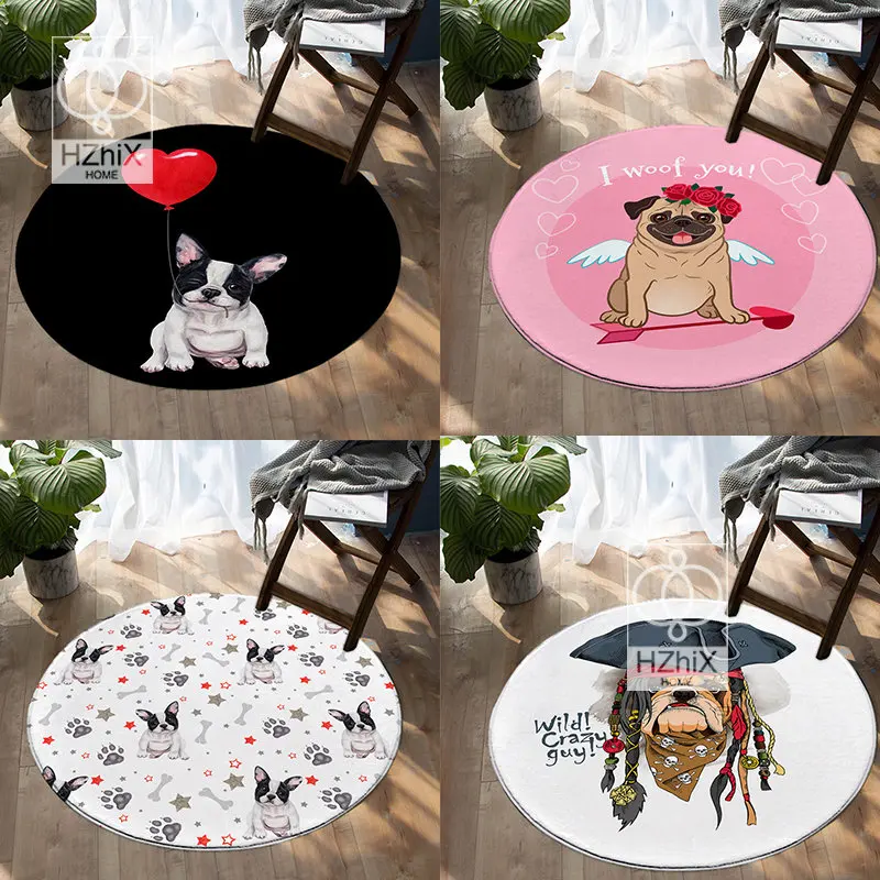 

Children's Cartoon Round Carpet Bedroom Living Room Cute Bedside Blanket Computer Tent Crawling Mat Washroom Floor Mat Area Rug