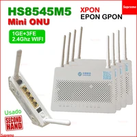 510pcs lot used hg hs8545m5 xpon 1ge3fe 2 4g wifi onu english firmware modem router function same as hg8546m hg8545m