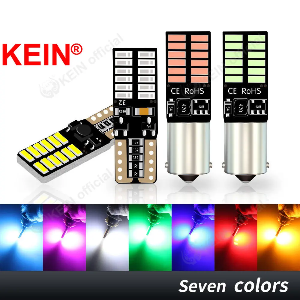 KEIN 1x супер яркая светодиодная лампа T10 BA9S H6W H21W WY5W W5W T4W 194 BAX9S BAY9S индикатор парковки интерьера автомобиля