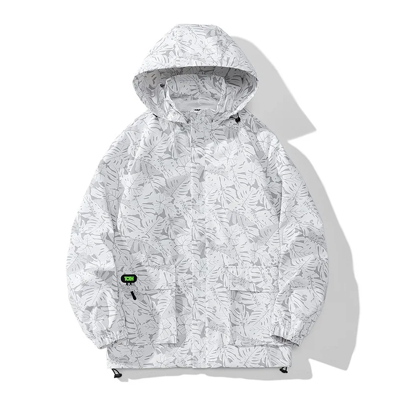 Spring Men's and Women's Same Outdoor Charge Clothes Casual Hooded Jacket Sports Fitness Coat Hiking Breathable Jacket