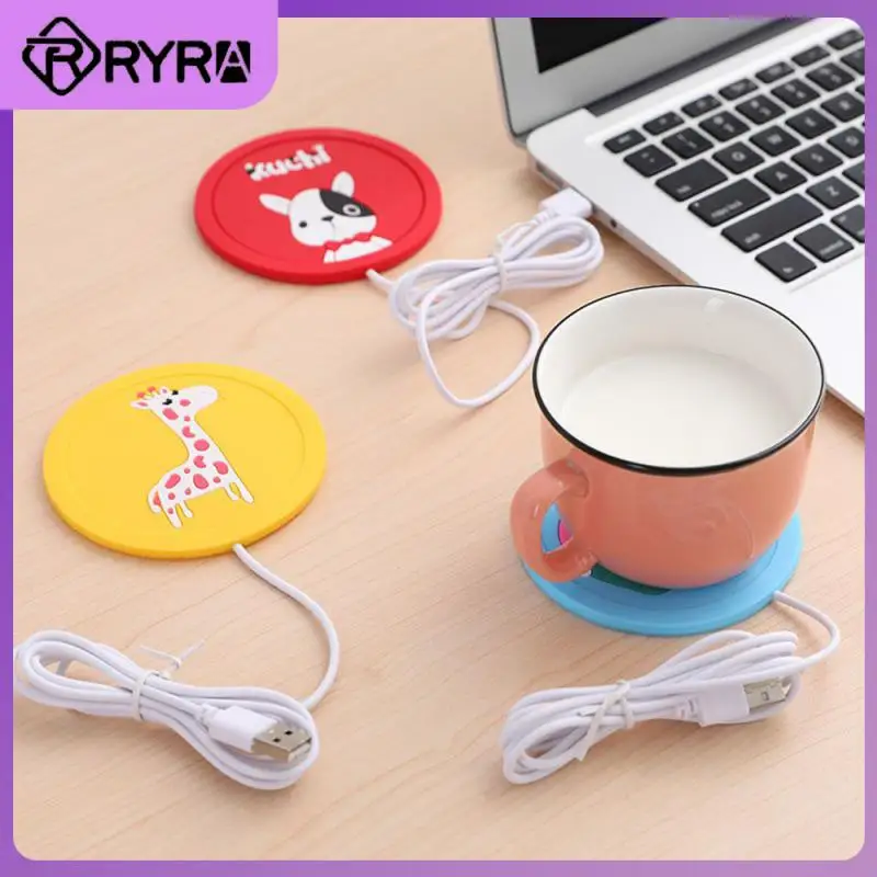 

Warmer Mat Electric Cute Thermostatic Coaster Cartoon Thermal Usb Warmer Kitchen Accessories Tools Heating Coaster Office Drink