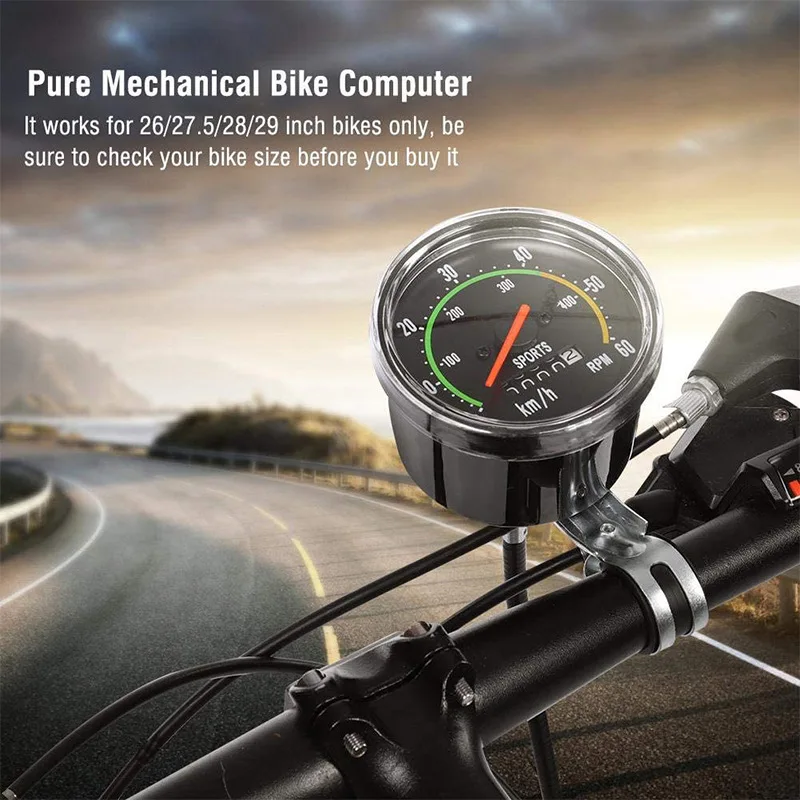 

Mechanical Speedometer Universal Classical Bike Cycling Odometer Stopwatch Waterproof Bicycle Tachometer Gauge