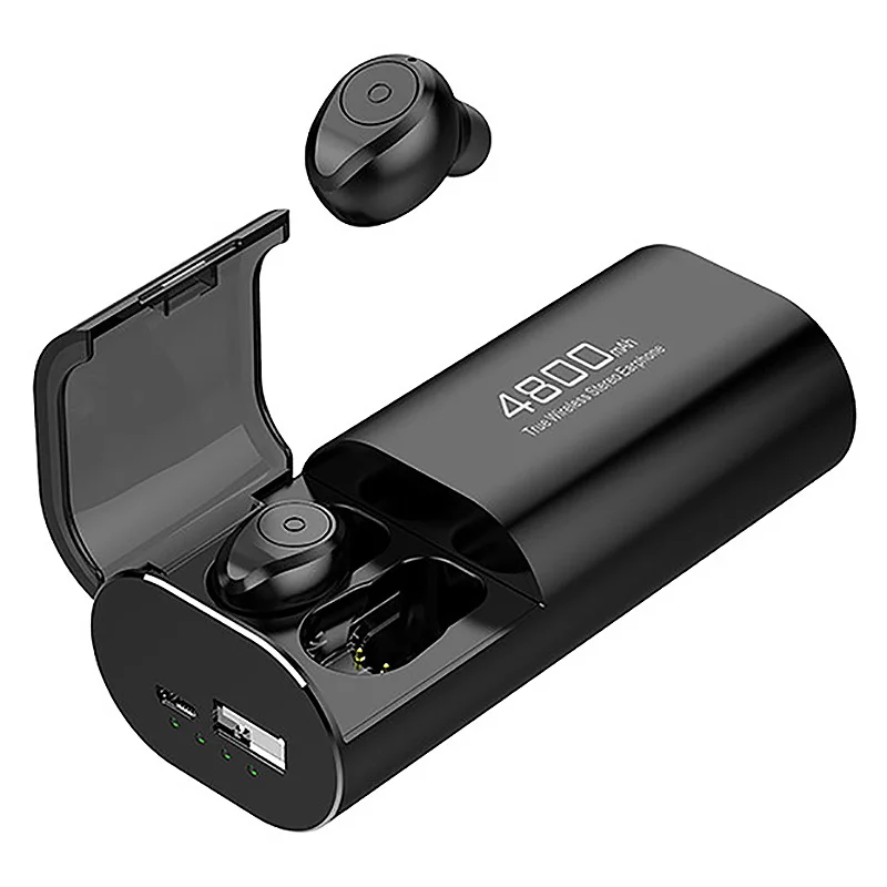 

Беспроводные наушники Bluetooth 5,0 с зарядным чехлом на 4800 мА · Ч [в качестве внешнего аккумулятора] с микрофоном и кабелем USB Type-C, TWS стерео наушни...