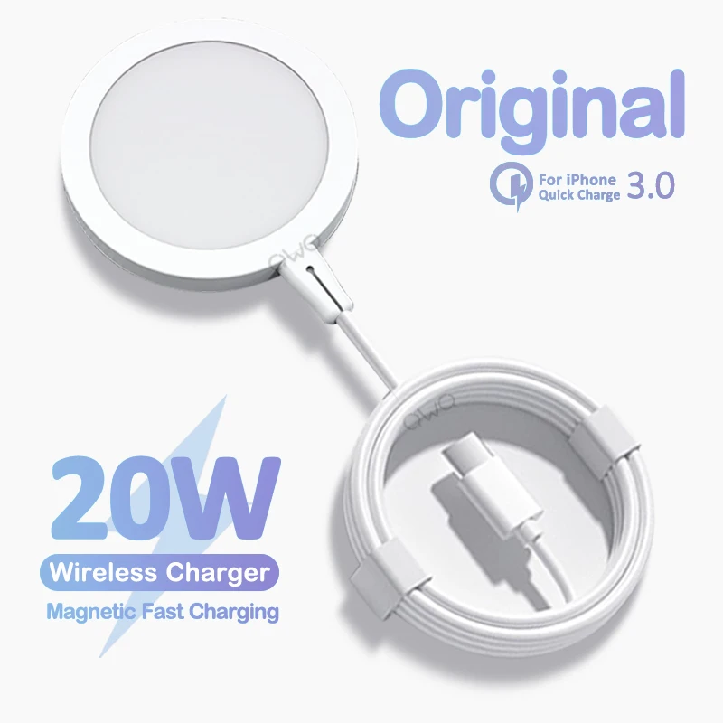 

20W Original Macsafe Wireless Chargers For iPhone 13 12 14 Pro Max 13 Mini Plus iPhone Charger USB Type C Magnetic Fast Charging