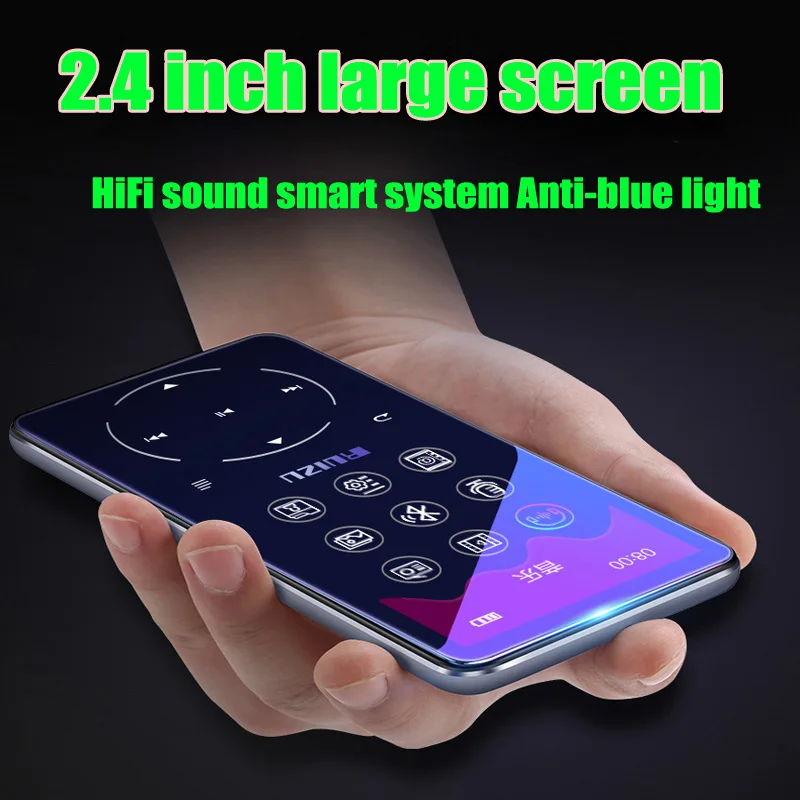 Оригинальный MP3-плеер RUIZU D16 Sport, Bluetooth, 8 ГБ, экран 2,4 дюйма, FM, запись, электронная книга, часы, шагомер, Встроенные динамики