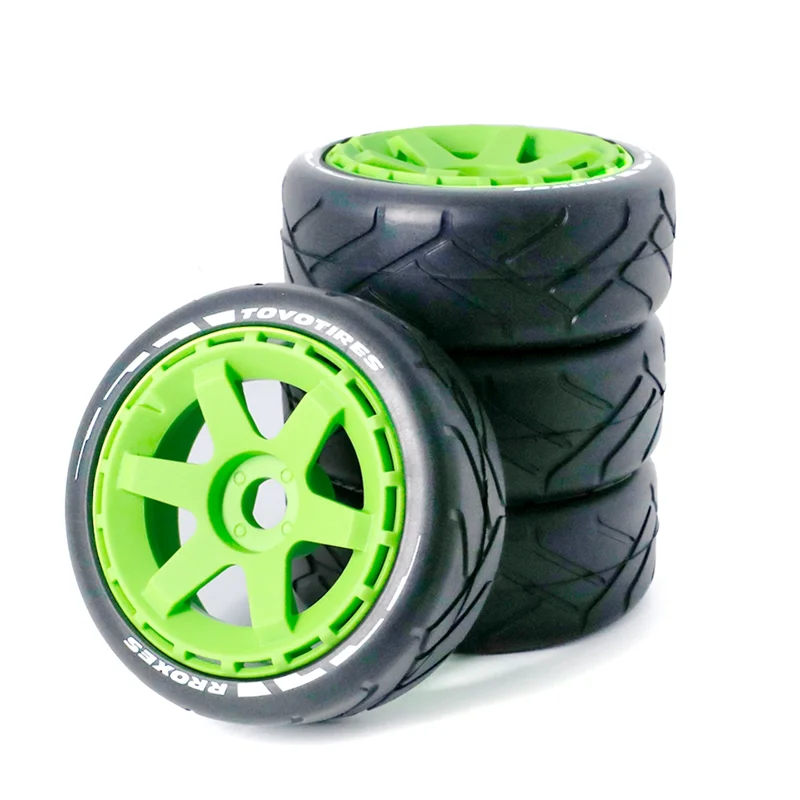 

103mm 1/8 Scale RC Off Road Buggy Tires Wheel 17mm Hex for HPI WR8 HSP Hobao ARRMA Redcat Team Losi Kyosho VRX,Green