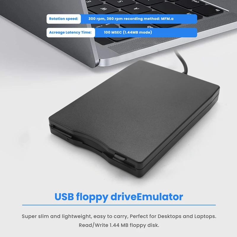 Фото Портативный USB-накопитель, 1,44 МБ, 3,5 дюйма, 12 Мбит/с №3