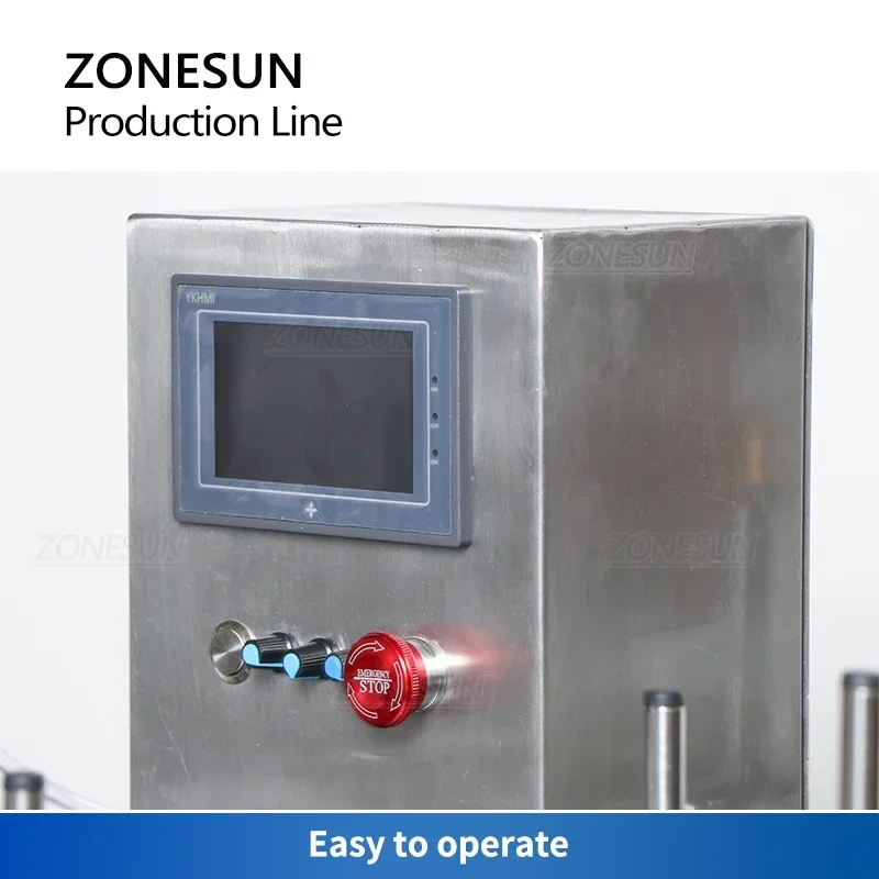 ZONESUN Настольная автоматическая линия для наполнения жидкостью укупорочная