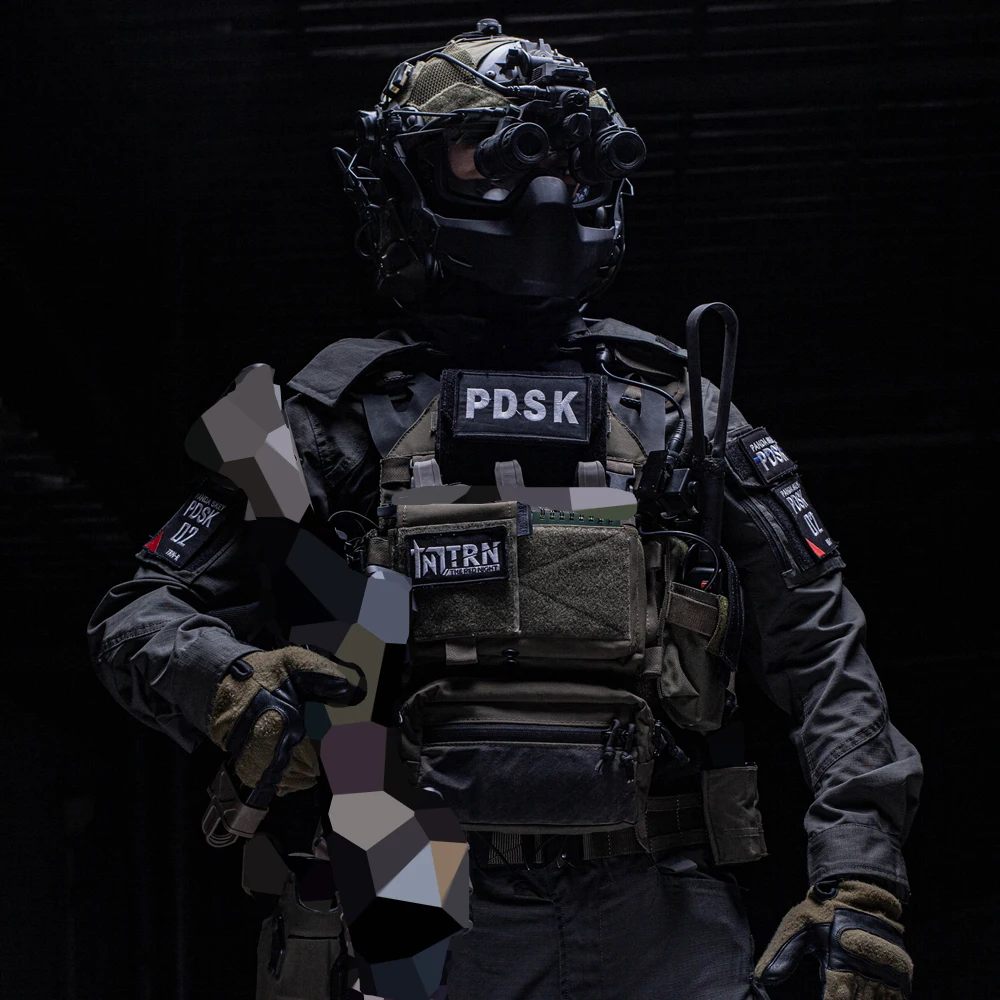 [TRN]BAC-uniforme táctico de combate para primavera y otoño, camisa fina negra y gris Lndustrial Strike SP2