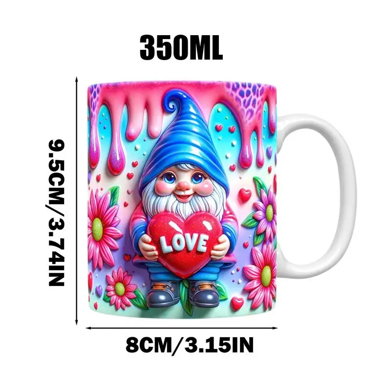 Керамическая чашка гнома кофейная кружка Чайная на День святого Валентина