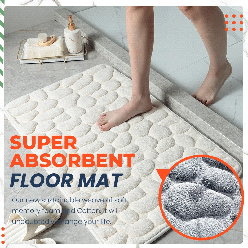 Bathroom Mats Super Absorbent Floor Mat Washable Rug Carpet Non-slip Floor Mat Comfortable Resilient Modern Simple Door Decor