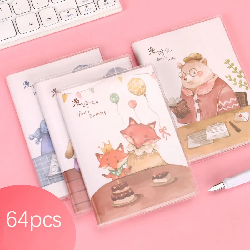 

1pcsA6 Plastic Sleeve Thickened Diary Portable Girl Heart Notepad Stationery Kawaii Portable Notebook Small Fresh Cute Notebook