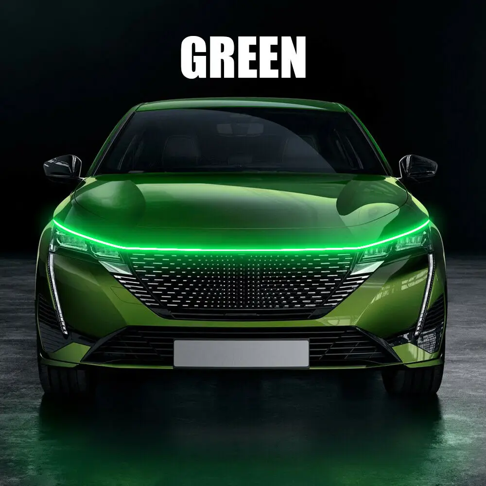 

150cm 12V Car Front Hood DRL LED Daytime Running Decorative Flexible Light Strip IP68 For Car Exterior Decorative Lamp Accessory