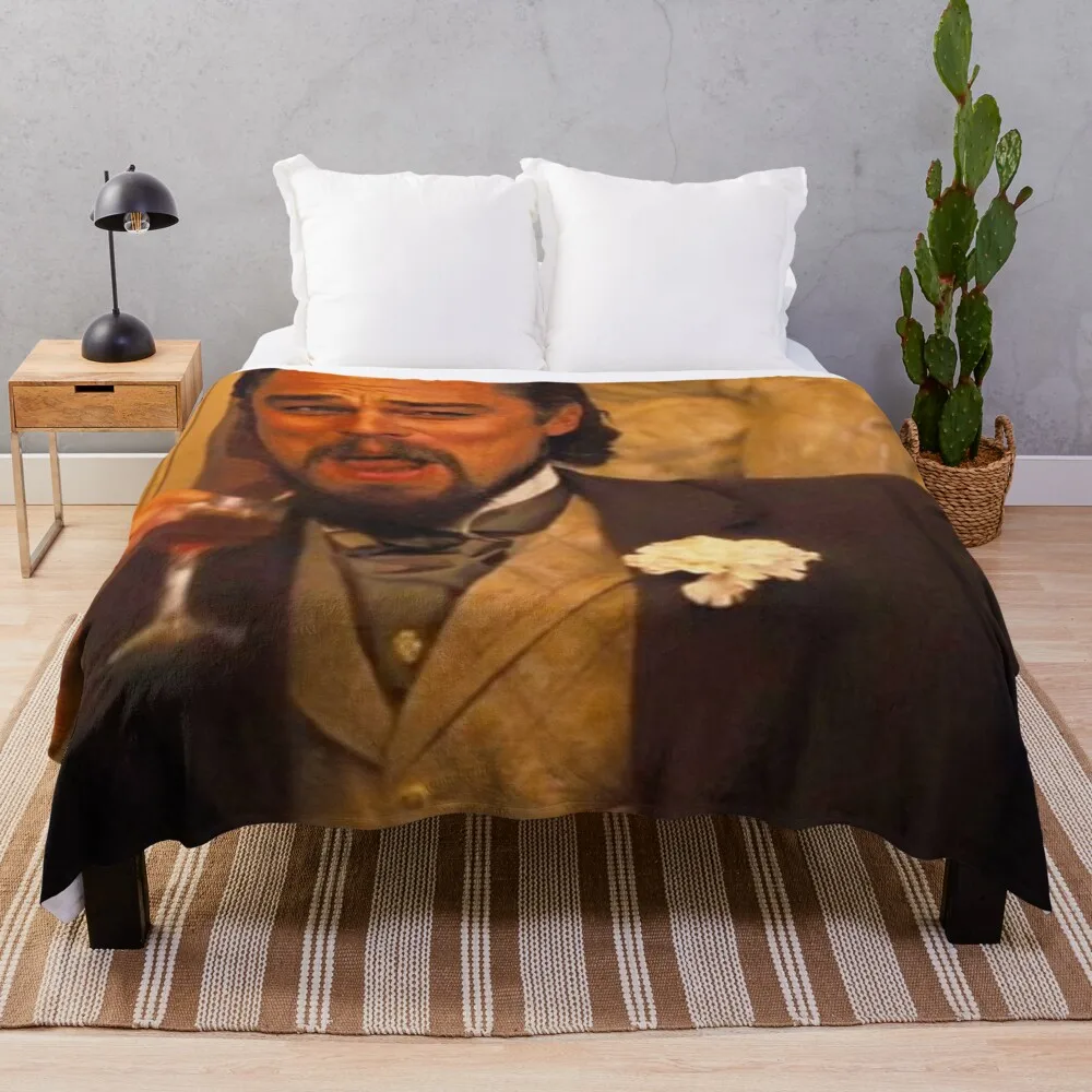 

Leonardo DiCaprio Meme Throw Blanket fleece bkanket blanket luxury brand