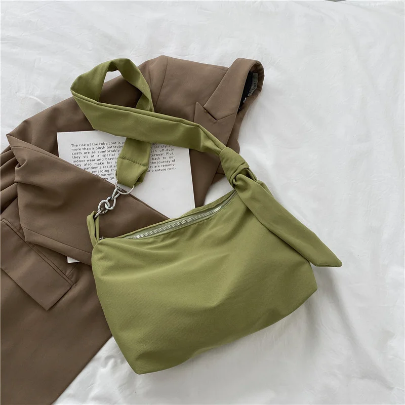 

Black Crossbody Bags For Women 2023 Designer Handbag Nylon Shopper Girls Chain Removable Adjustable Strap Messenger Shoulder Bag