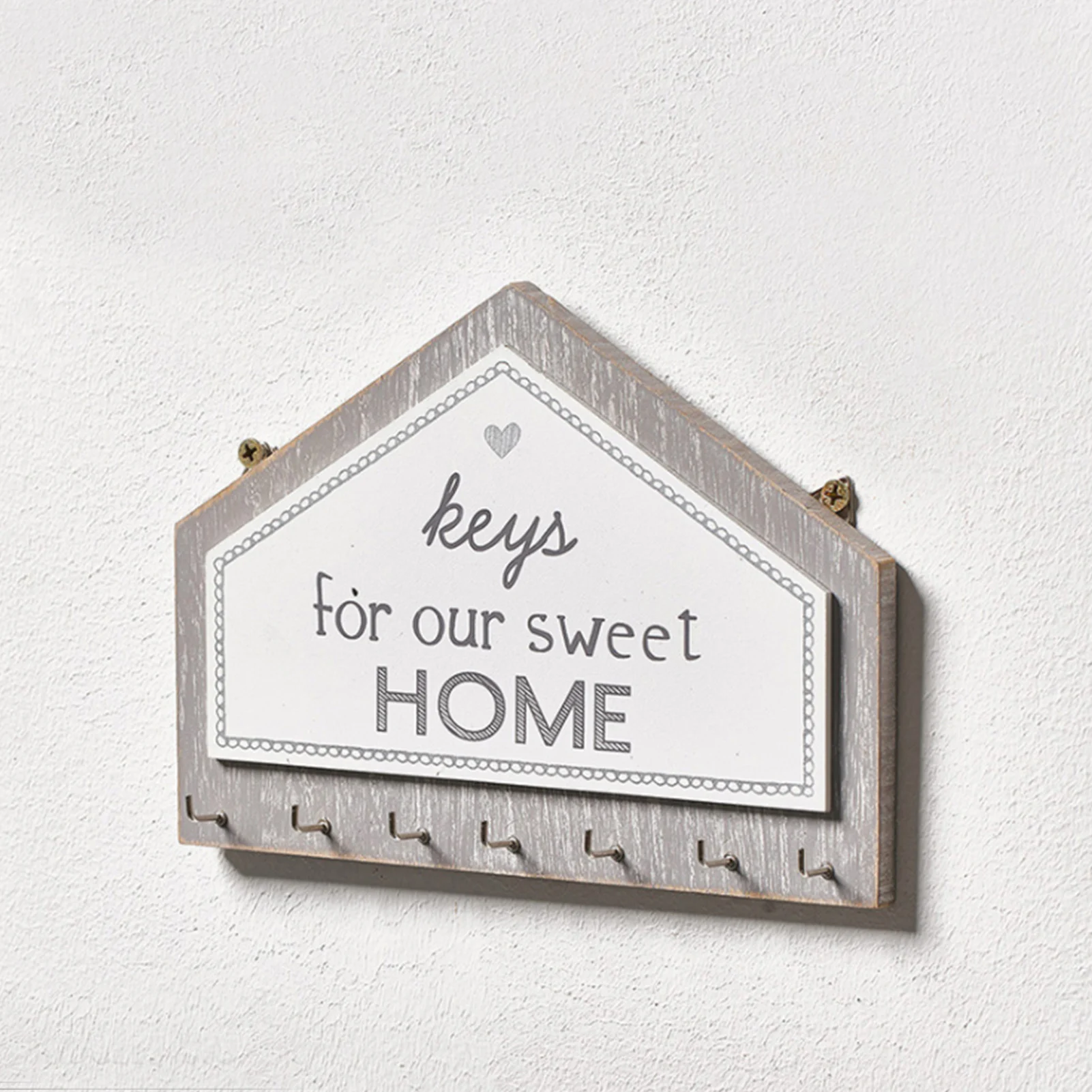 

Wall Key Holder Retro Wall Hanger Wall Organizer Rectangle Shape House Key Rack Hooks Coat Hanger Home Decoration For Living