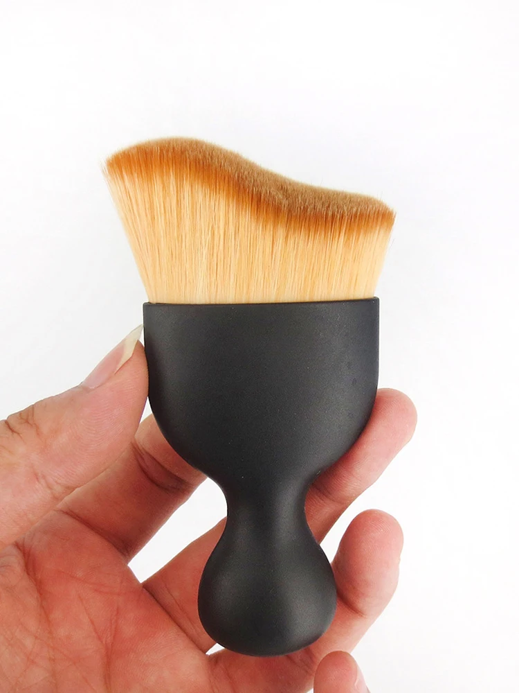 

Кисть для макияжа лица, профессиональный инструмент для тональной основы, легкой чистки и растушевки, в форме буквы S, портативный подарок, м...