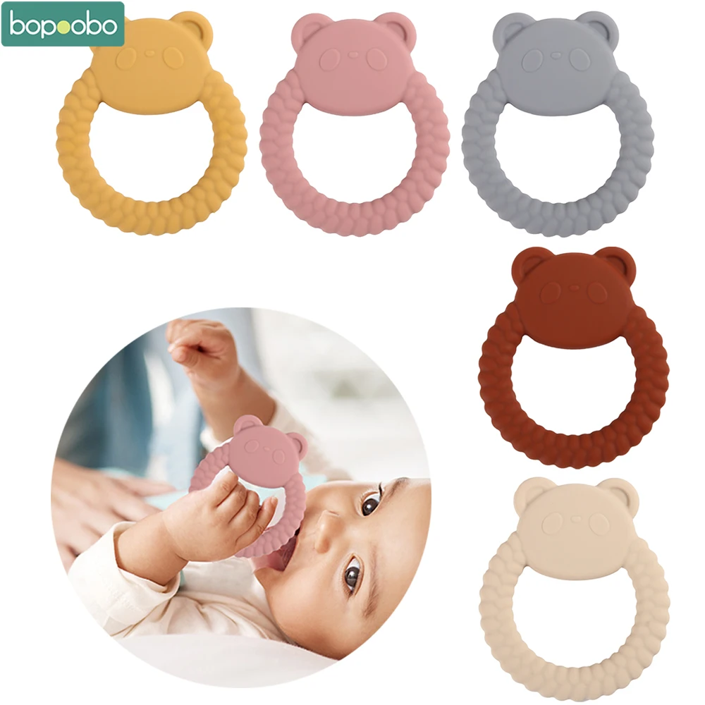 

1PCS Baby Teether Silicone Toy BPA Free Cartoon Panda Nursing Teething Gifts Baby Health Molar Chewing Newborn Accessories Toy