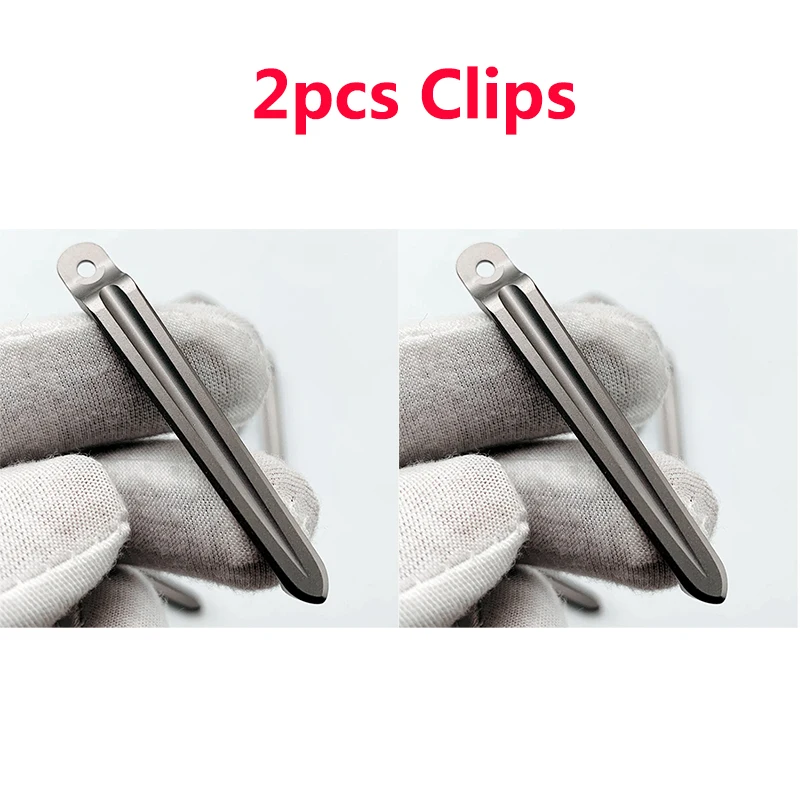 

2pcs Titanium Alloy Knife One-piece Pocket Cllip Integrated Back TI Clamp for SANRENMU 812 912 901 902 9103 9104 DIY Make Part