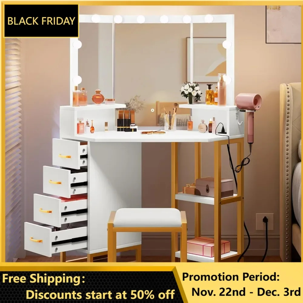 Туалетный столик с подсветкой зеркалом угловой туалетный электрической