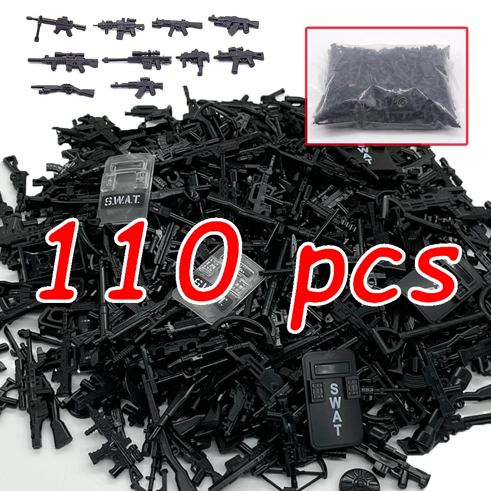 

Army Guns Weapon Pieces Assembly Blocks Soldier Figure Accessories DIY MOC Bricks Accessories WW2 Military GunToys Gift For Kids