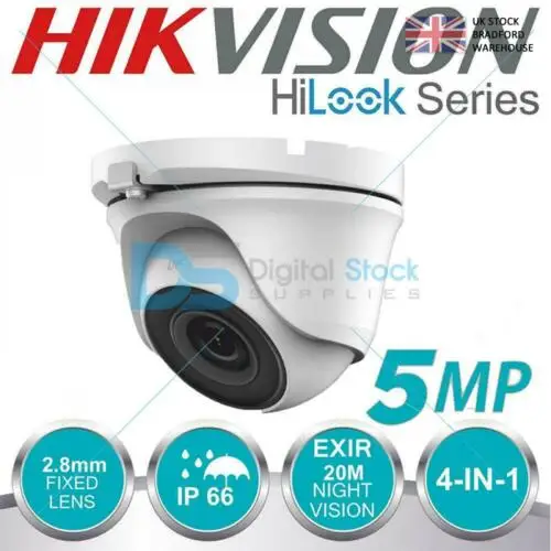 

5MP CAMERA HIKVISION HILOOK 2K 2.8MM IR 20M IP66 DAY NIGHT CCTV GREY THC-T150-M
