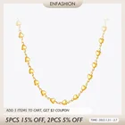 Женское Винтажное колье ENFASHION, Золотистое Ожерелье, модные ювелирные украшения из нержавеющей стали, праздничный ошейник P203190