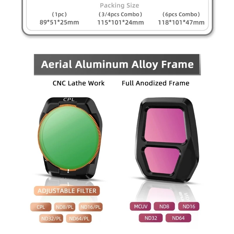 Фильтр объектива для Air 3S MCUV/ND8/ND16/ND32/ND64/ND8PL/ND16PL/ND32PL защитный фильтр фильтры камеры