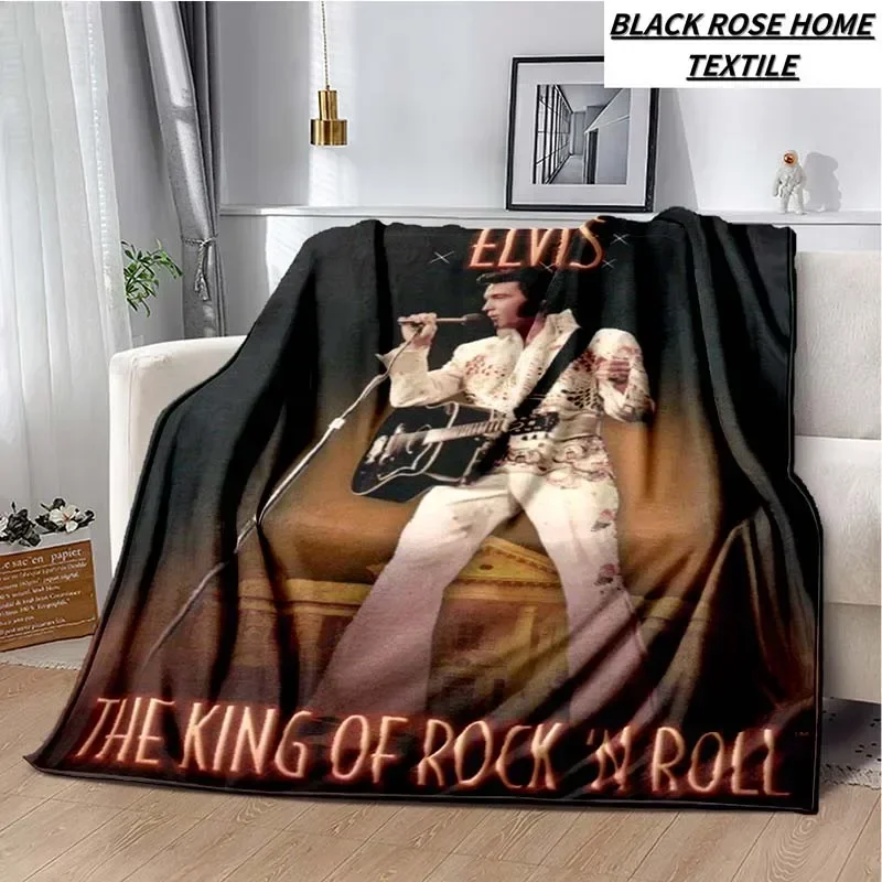 Модное искусство Ретро 3D HD принт E-Elvis-Presley Одеяло Семейная спальня Плюшевое