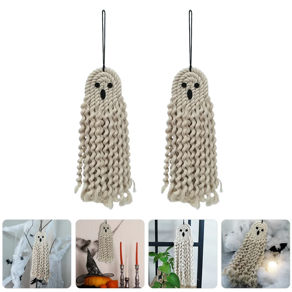 

2pcs Ghost Hanging Decor Haunted House Ghost Decor Halloween Decorative Prop