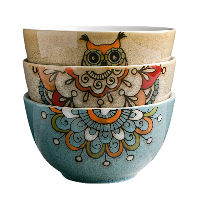

Ceramic 350ML Bowls Salad Bowl Rice Bowl Ceramic Bowl Japanese Rice Bowl Soup Bowls Bowls for Kitchen Dessert Bowl M002