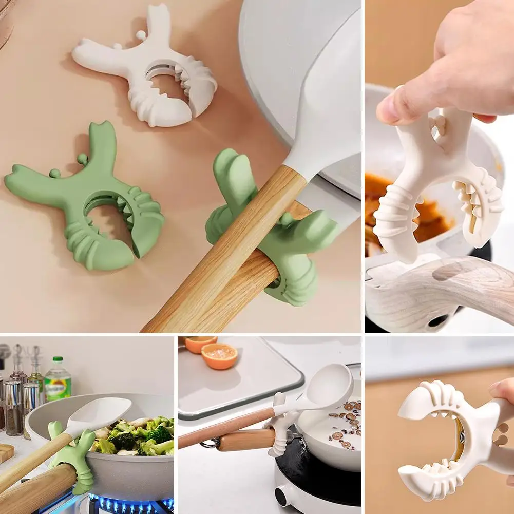 Подставка для кухонной утвари зажим кастрюли держатель ложки защита от перелива