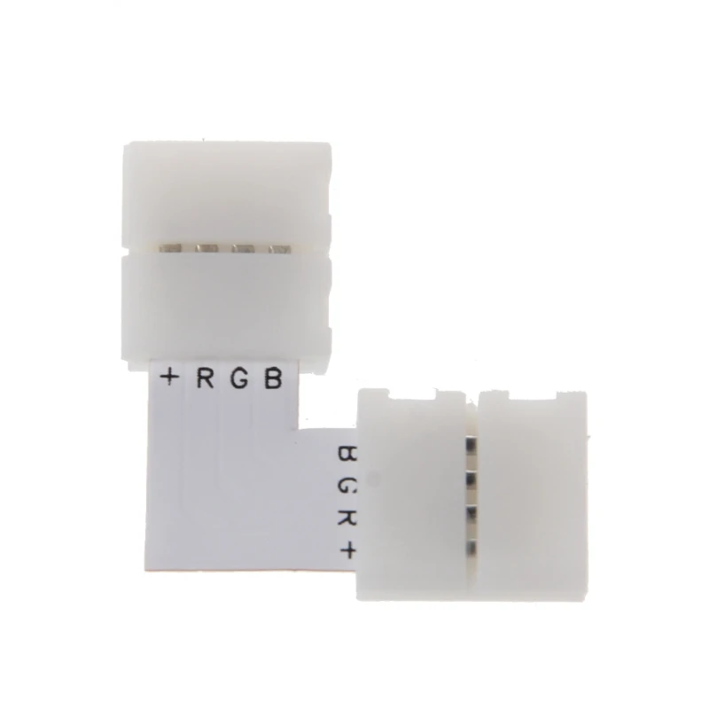 

4 Pin LED Connector L Shape Corner Quick Splitter Right Angle 10mm 5050 RGB LED