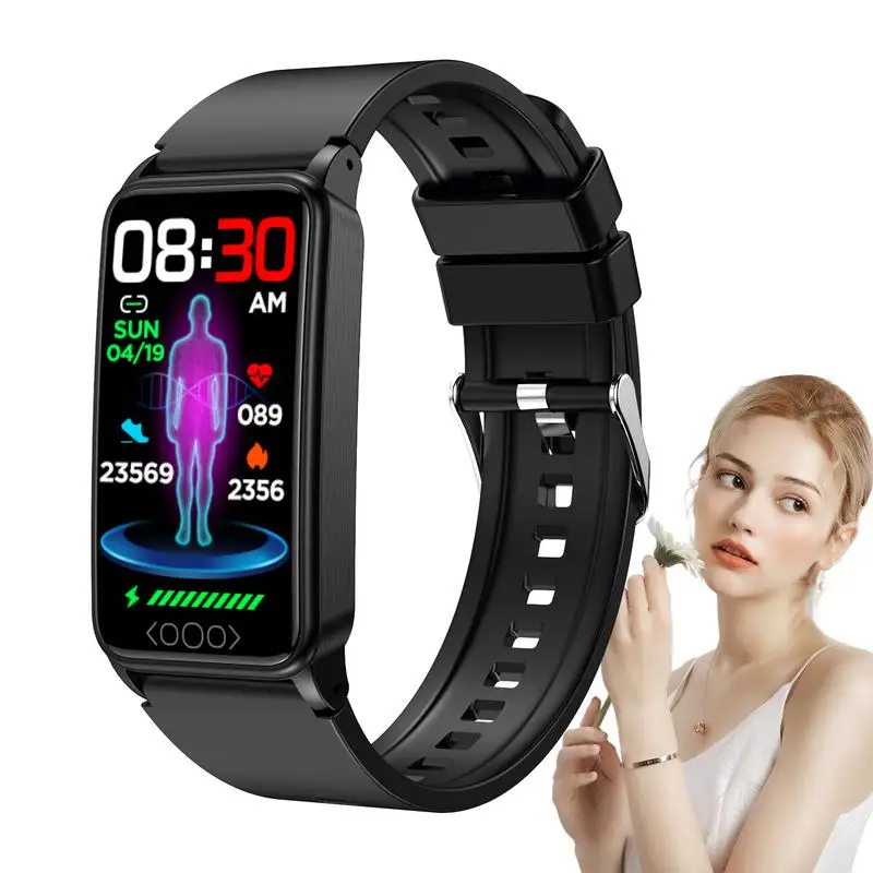 

Wearable Glucose Monitor Fashionable Blood Glucose Monitor Wrist Watch IP68 Waterproof Blood Oxygen Blood Pressure Sleep Monitor