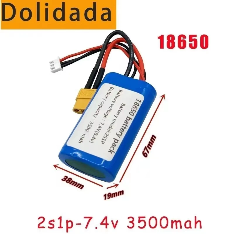 

7.4 V 2S1P 3500 mAh lithium-ion battery, 18650 rechargeable outdoor small battery, audio mobile power supply, various drones