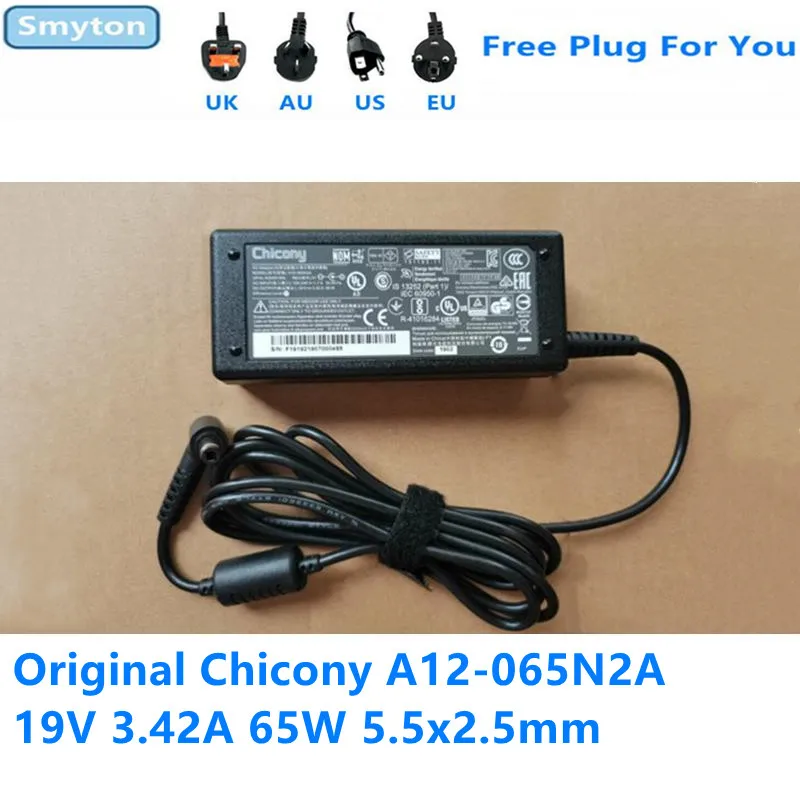 Оригинальное зарядное устройство-адаптер переменного тока для Chicony A12-065N2A 19V 3.42A 65W