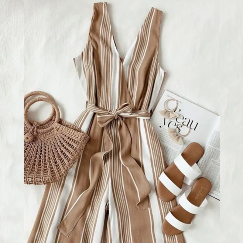 

Детский летний комбинезон без рукавов, с V-образным вырезом и бантом