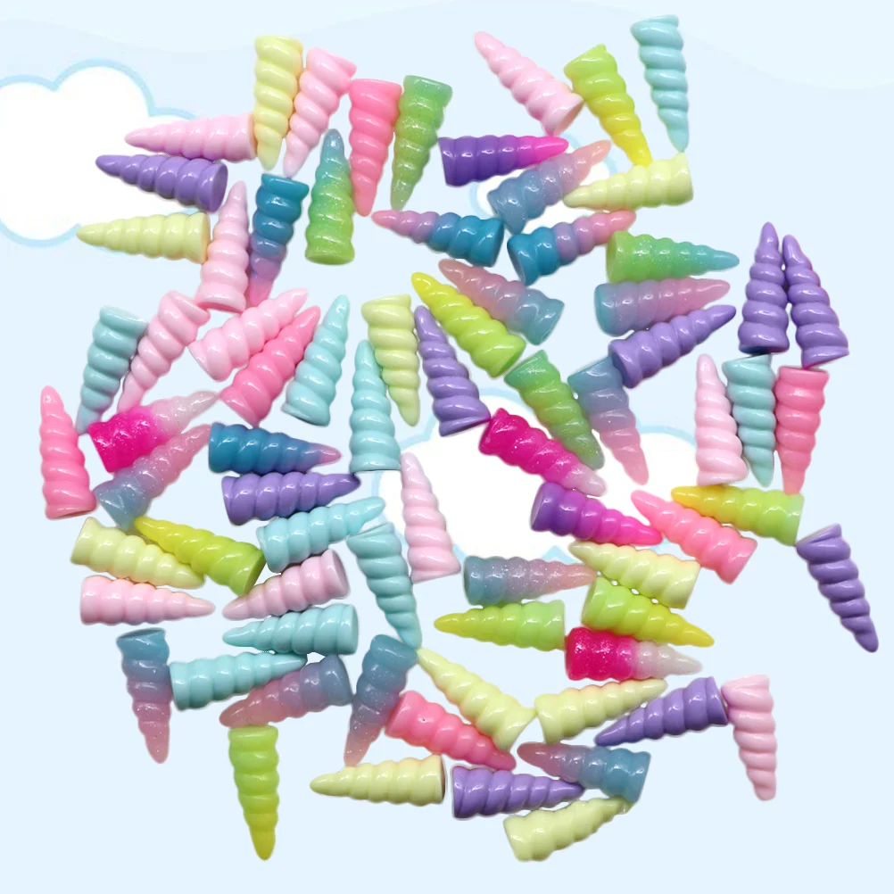 

10 PCS Resin Crafts Horn Headband DIY Cake Cosplay Accessories Headbands Horns Miniature Hats